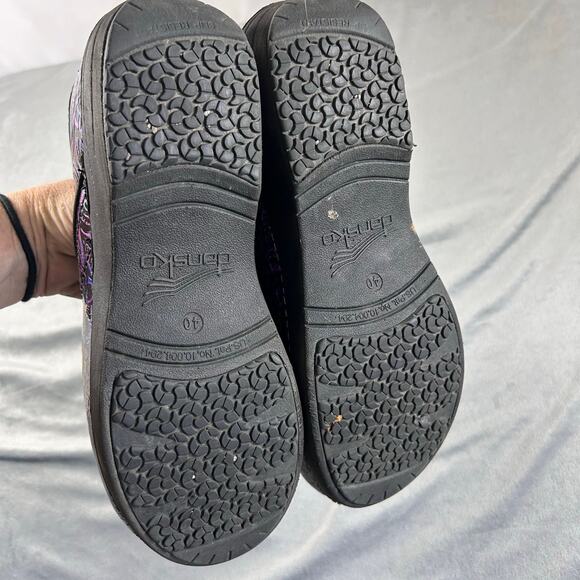 Copied - Dansko XP 2.0 Clog engraved floral patent leather rainbow tooled 40 - Picture 3 of 11